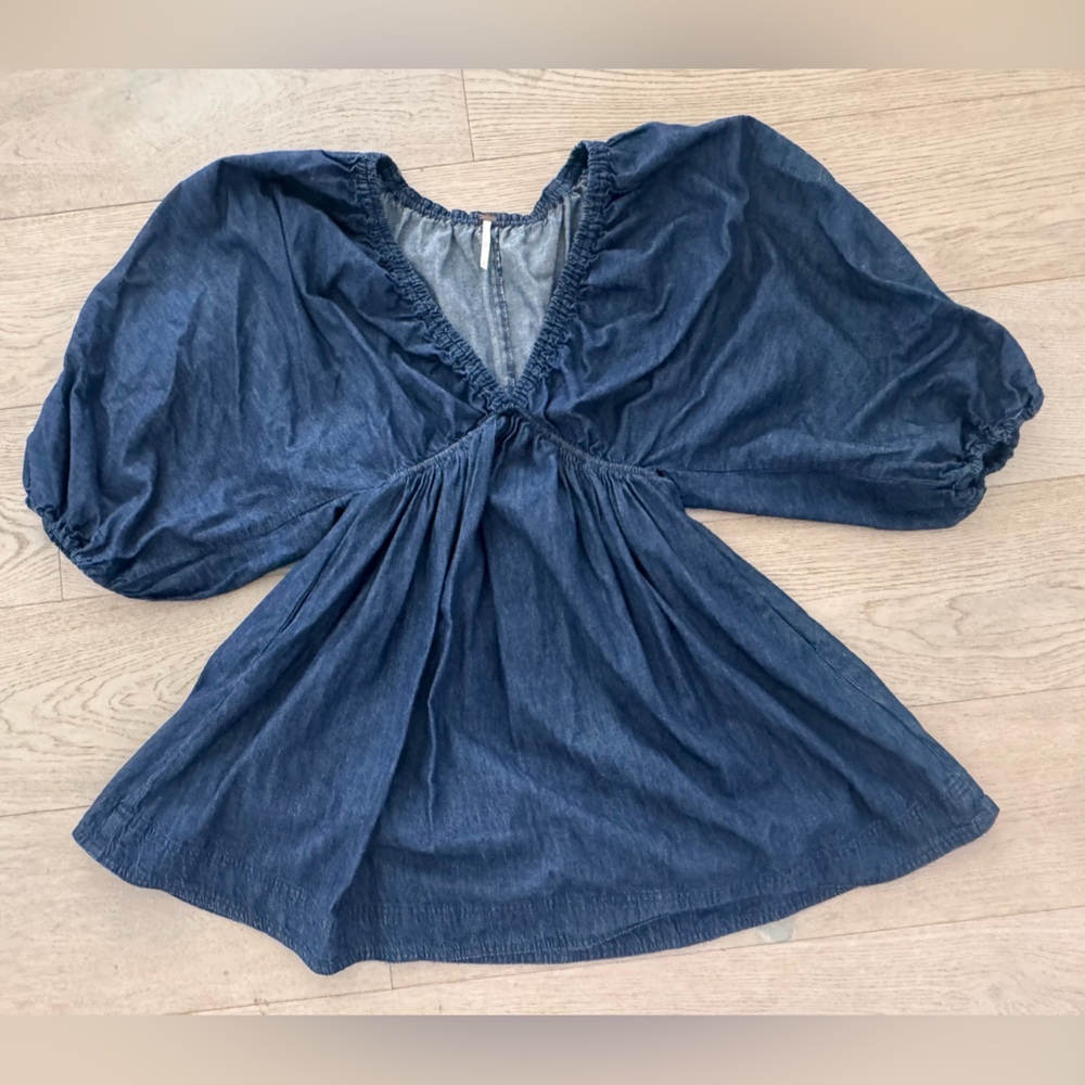 Free People Portia Denim Mini dress size XS - Picture 7 of 11